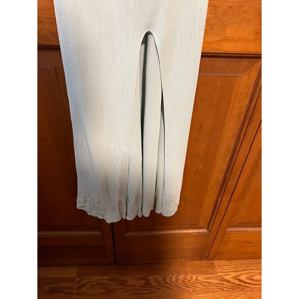 AUTEUR Women's Joan Open Back Rib Knit Maxi Dress Pale Mint Green Size M - Picture 8 of 16